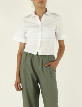 CAMICIA MC TREZ PCO BIANCO