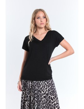 T-SHIRT V IOLE JCO NERO