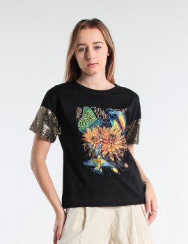 T-SHIRT LIKA JCOSWA NERO