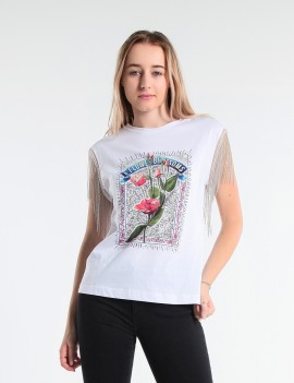 T-SHIRT SM EVIE JCOFRN BIANCO