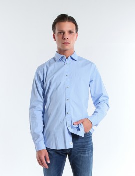CAMICIA CHEALS PCO AZZURRO