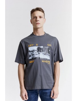 T-SHIRT LUC JCOP ASFALTO