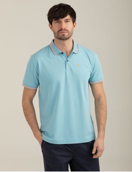 POLO 12QU FLUO CIELO
